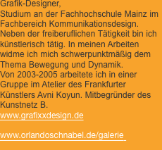 Grafik-Designer, Studium an der Fachhochschule Mainz im Fachber